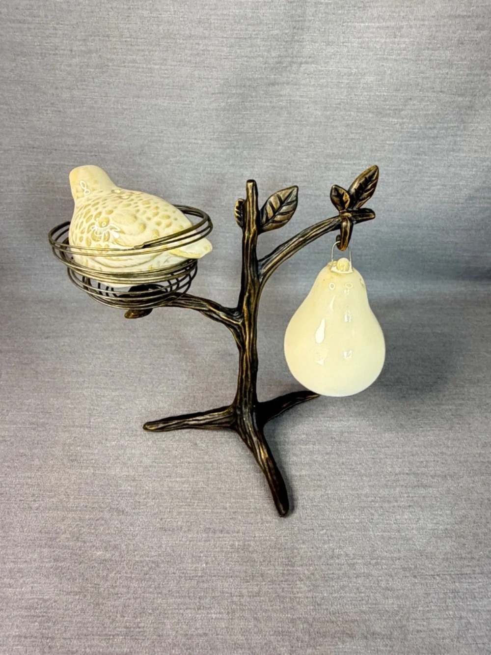 Pottery Barn Partridge in a Pear Tree Salt Pepper Shakers Set Bird Nest